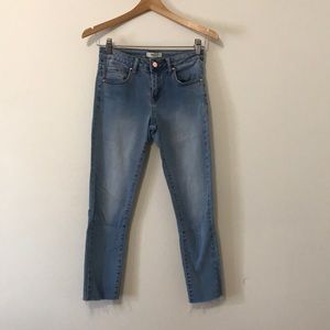 High Rise, Raw Edge cut Jeans